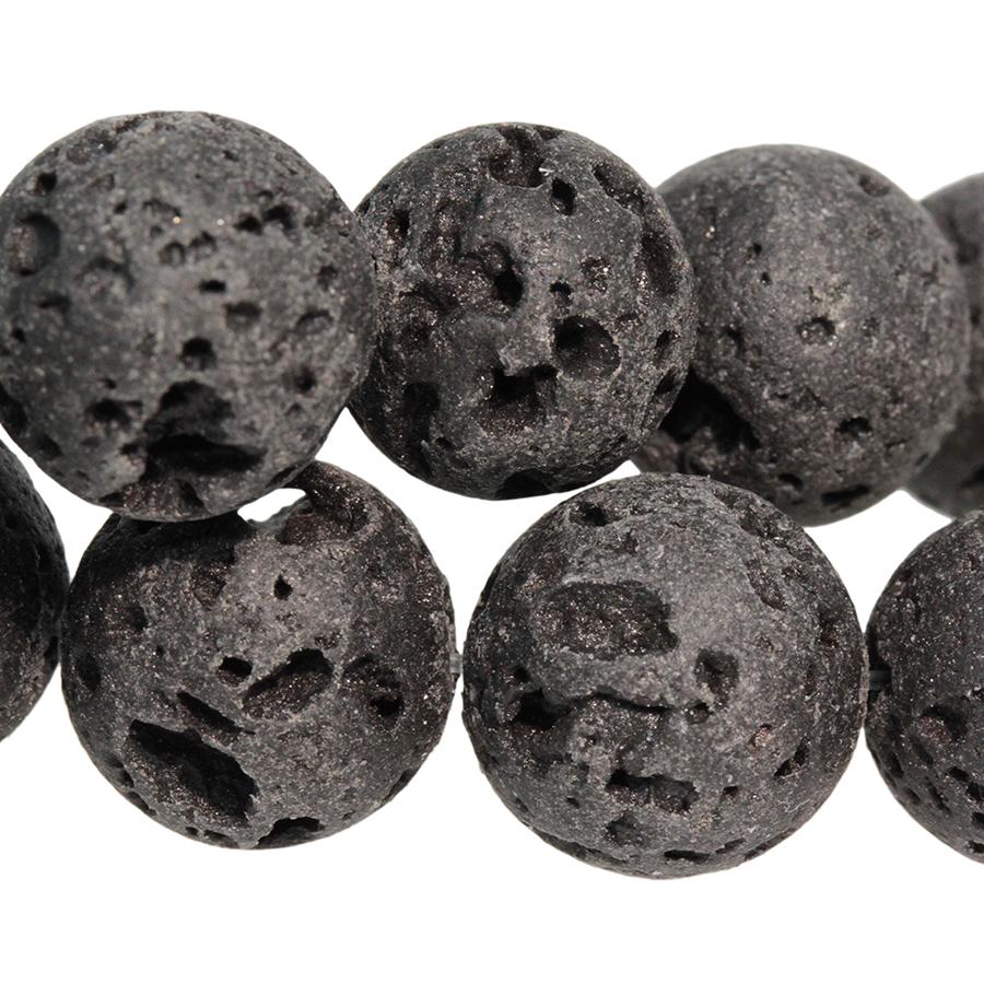 Lava 12mm Round - 15-16 Inch — Dakota Stones
