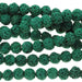 Green (dyed) Lava 6-7mm Round 15-16 Inch