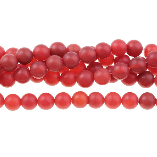 MATTE Carnelian 8mm Round 8-Inch