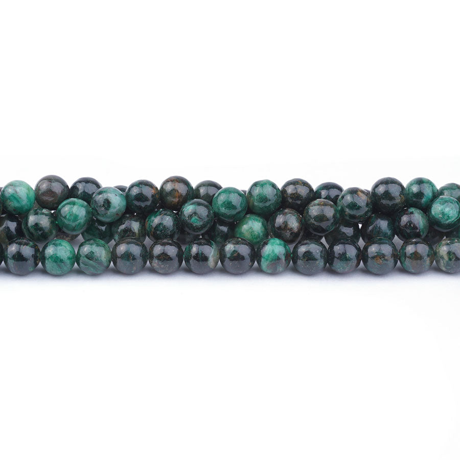 Mica 6mm Round Green Phlogopite - Limited Editions - 15-16 inch