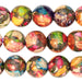 Mixed Impression Jasper 10mm Round Large Hole 8-Inch