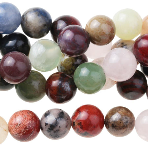 Mixed Stone 8mm Round 15-16 Inch