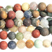 MATTE Mixed Stones 8mm Round 15-16 Inch