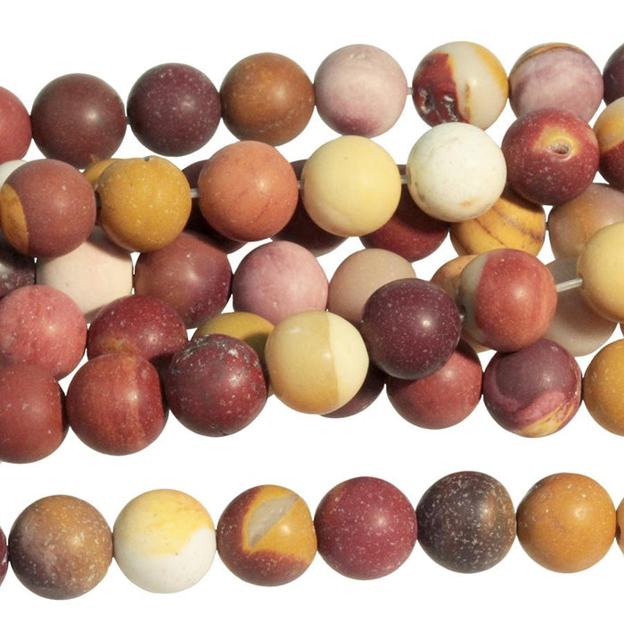 MATTE Mookaite 8mm Round 15-16 Inch