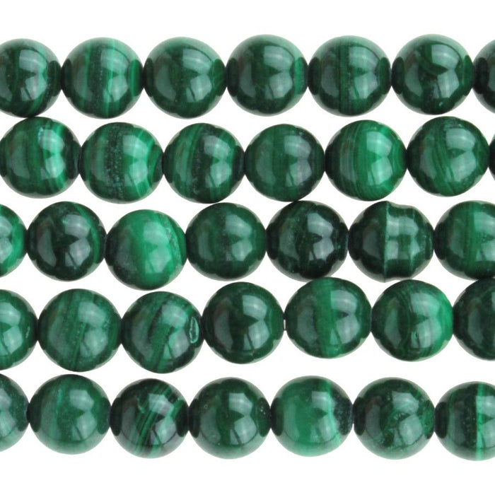 Malachite 6mm Round 8-Inch