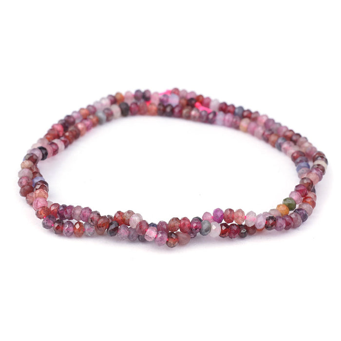 Multi Spinel 2x3mm Faceted Rondelle - 15-16 Inch