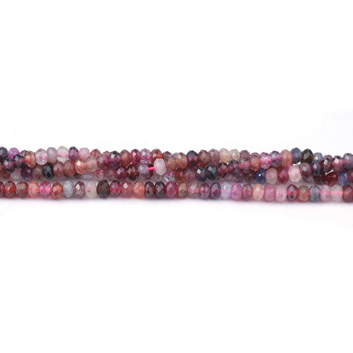 Multi Spinel 2x3mm Faceted Rondelle - 15-16 Inch