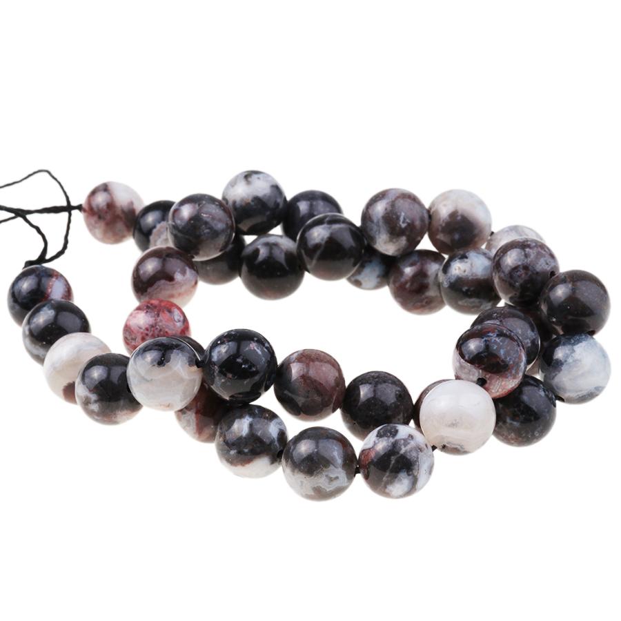 Mexican Black & Red Zebra Jasper 10mm Round - 15-16 Inch — Dakota