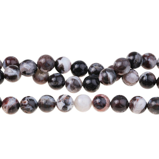 Mexican Black & Red Zebra Jasper 10mm Round 15-16 Inch