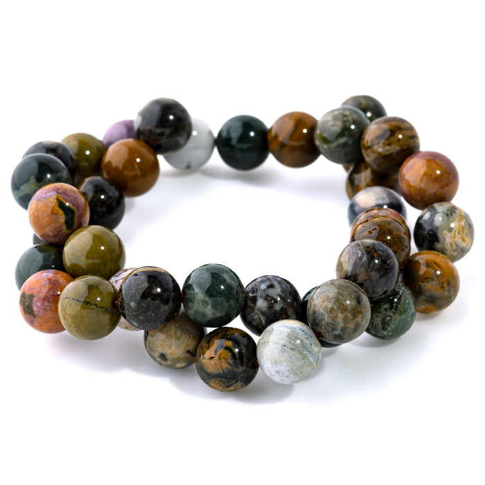 Ocean Jasper 10mm Round - 15-16 Inch - CLEARANCE