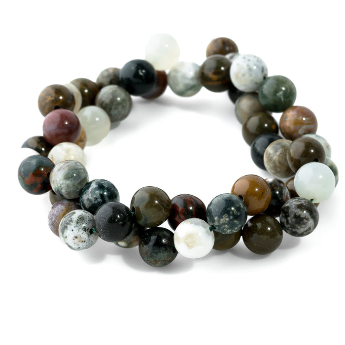 Ocean Jasper 8mm Round 15-16 Inch