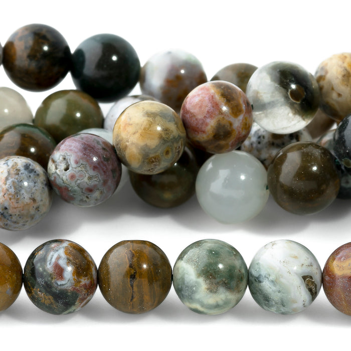 Ocean Jasper 8mm Round 15-16 Inch