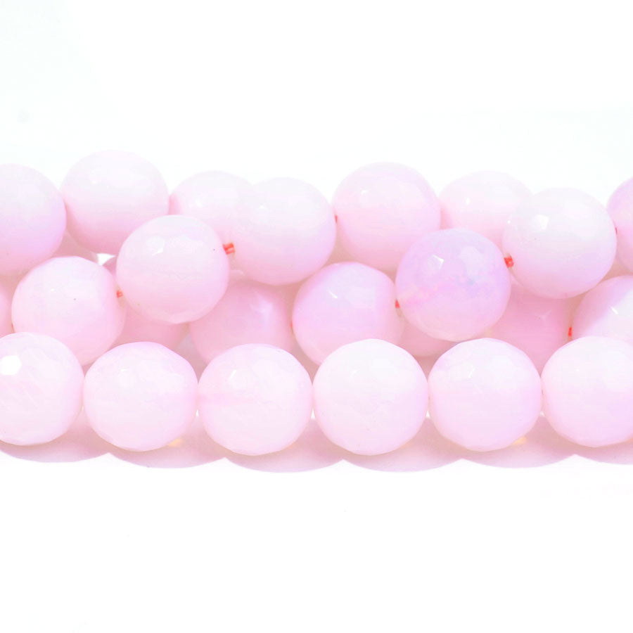 Opalite Pink (Synthetic) 10mm Faceted Round - 15-16 inch - CLEARANCE
