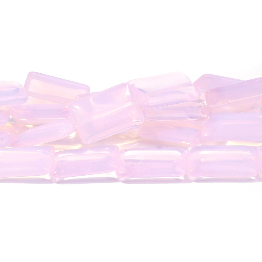 Opalite Pink (Synthetic) 13X18mm Puff Rectangle - Limited Editions - 15-16 inch