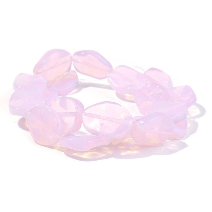 Opalite Pink (Synthetic) 15X20mm Wavy Oval - Limited Editions - 15-16 inch