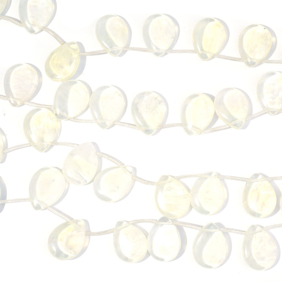 Opalite Yellow (Synthetic) 15X20mm Puff Teardrop - 15-16 inch - CLEARANCE