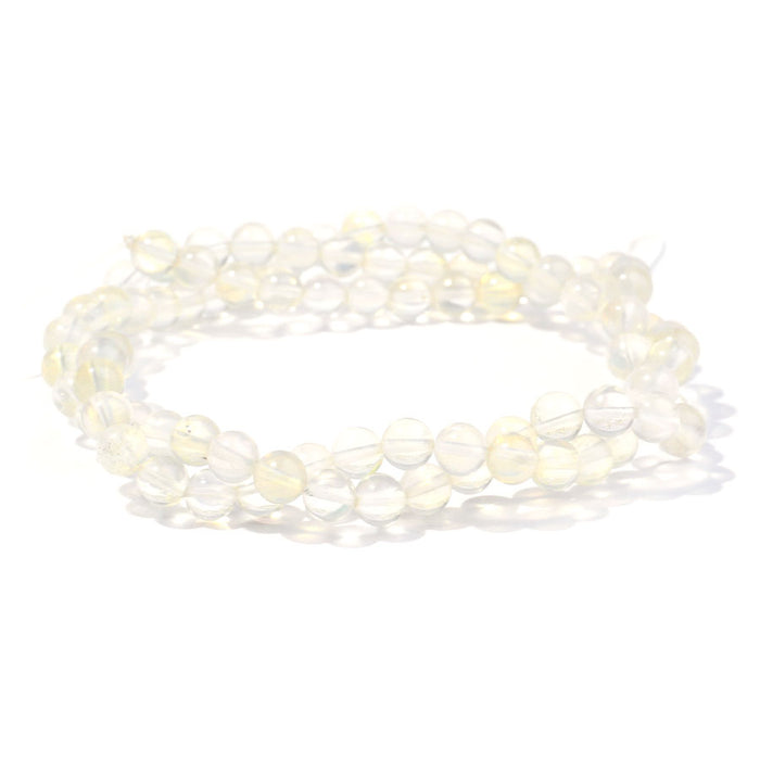 Opalite Yellow (Synthetic) 4mm Round - 15-16 inch - CLEARANCE