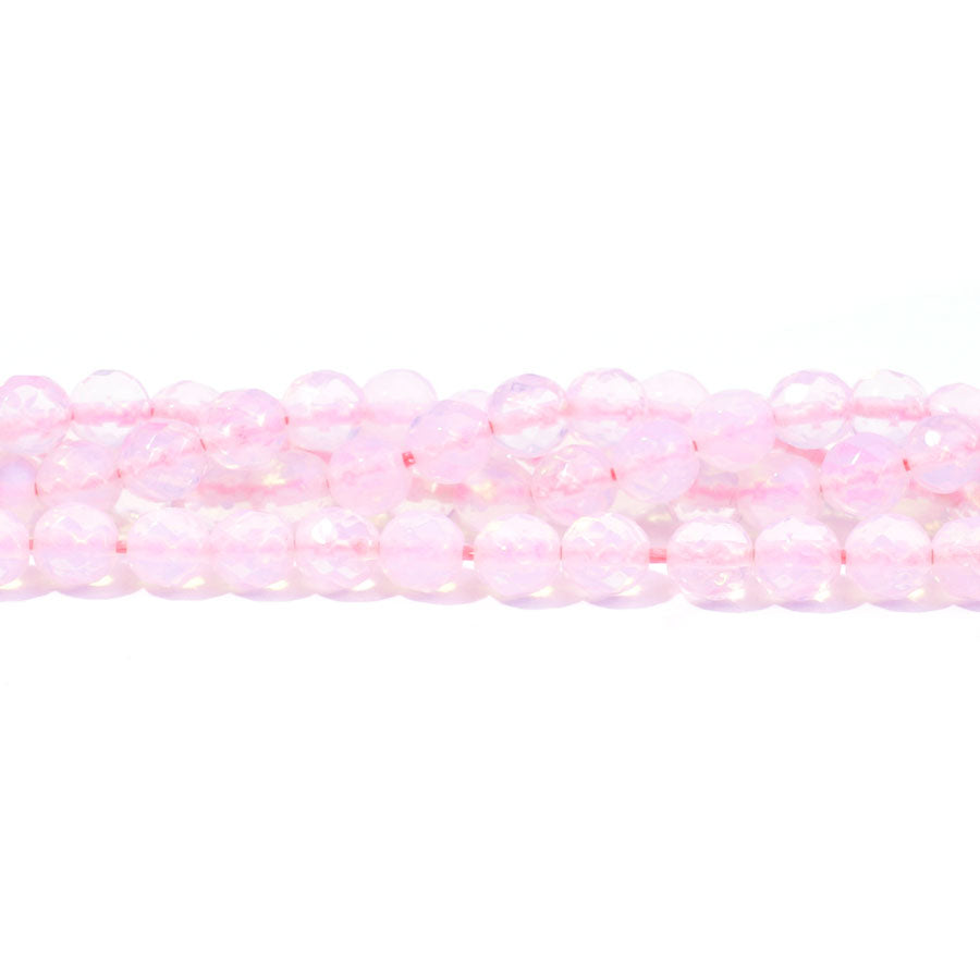 Opalite Pink (Synthetic) 6mm Faceted Round - 15-16 inch - CLEARANCE