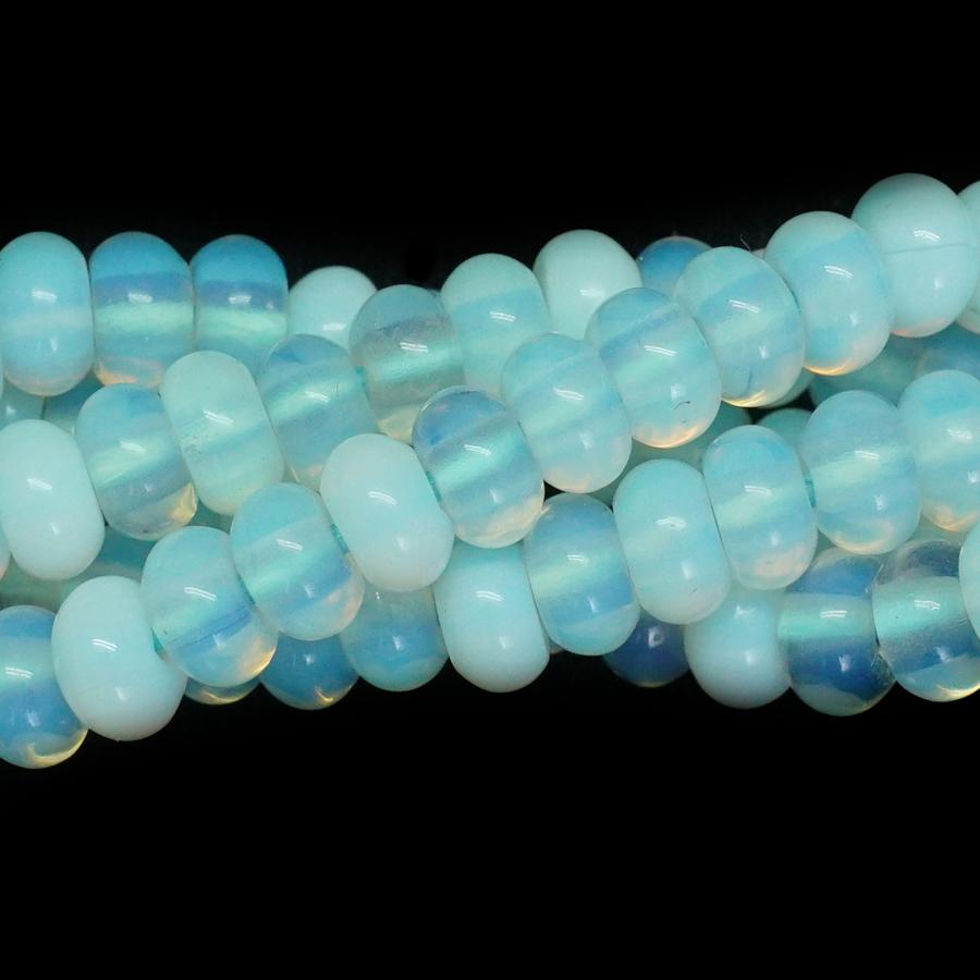 Opalite Large Hole 8mm Rondelle - 8-inch