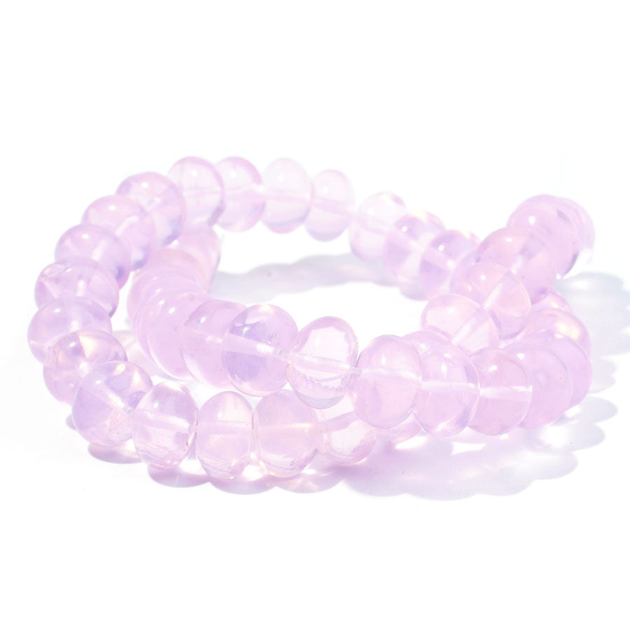 Opalite Pink (Synthetic) 8X12mm Rondelle - 15-16 inch - CLEARANCE