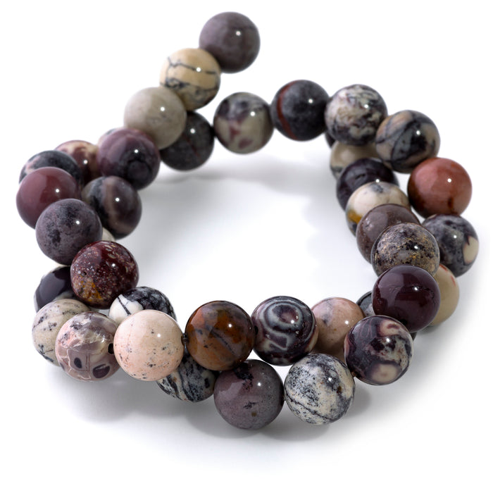 Porcelain Jasper 10mm Round - 15-16 Inch