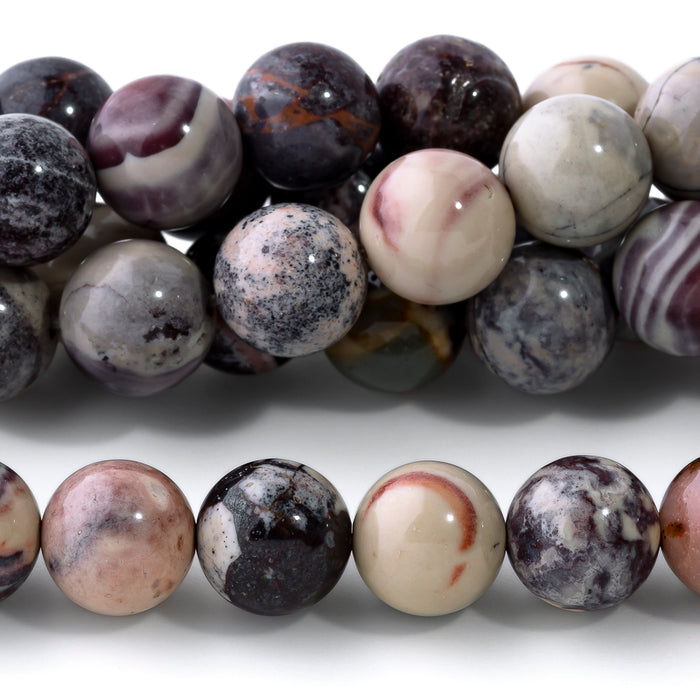 Porcelain Jasper 10mm Round - 15-16 Inch