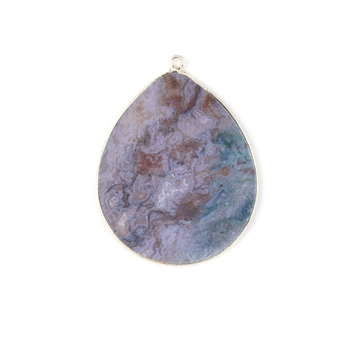 Fancy Jasper 27x34mm Slice Gold Plated - Pendant