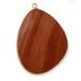 Red Jasper 27x34mm Slice Gold Plated - Pendant