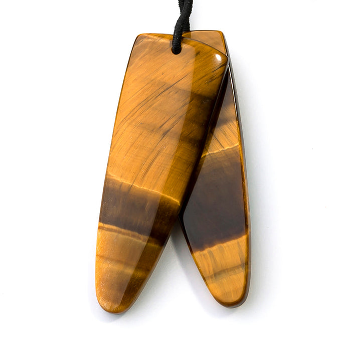 Tiger Eye 13x38mm Point Pair - Pendant