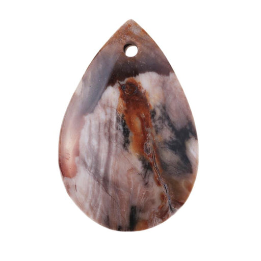 LIGHT Wood Opalite 26x40mm Free Form Pendant