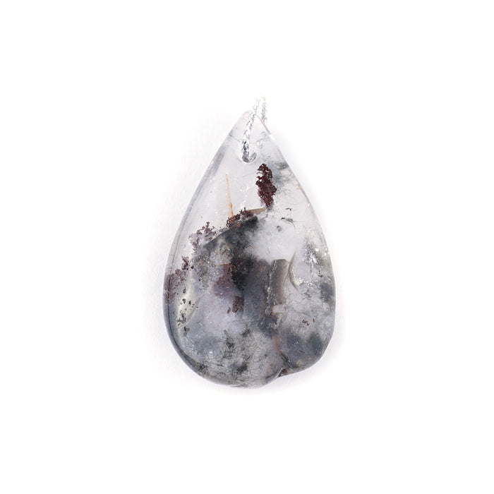 Hollandite Quartz 20-40mm Natural Oval Freeform - Pendant