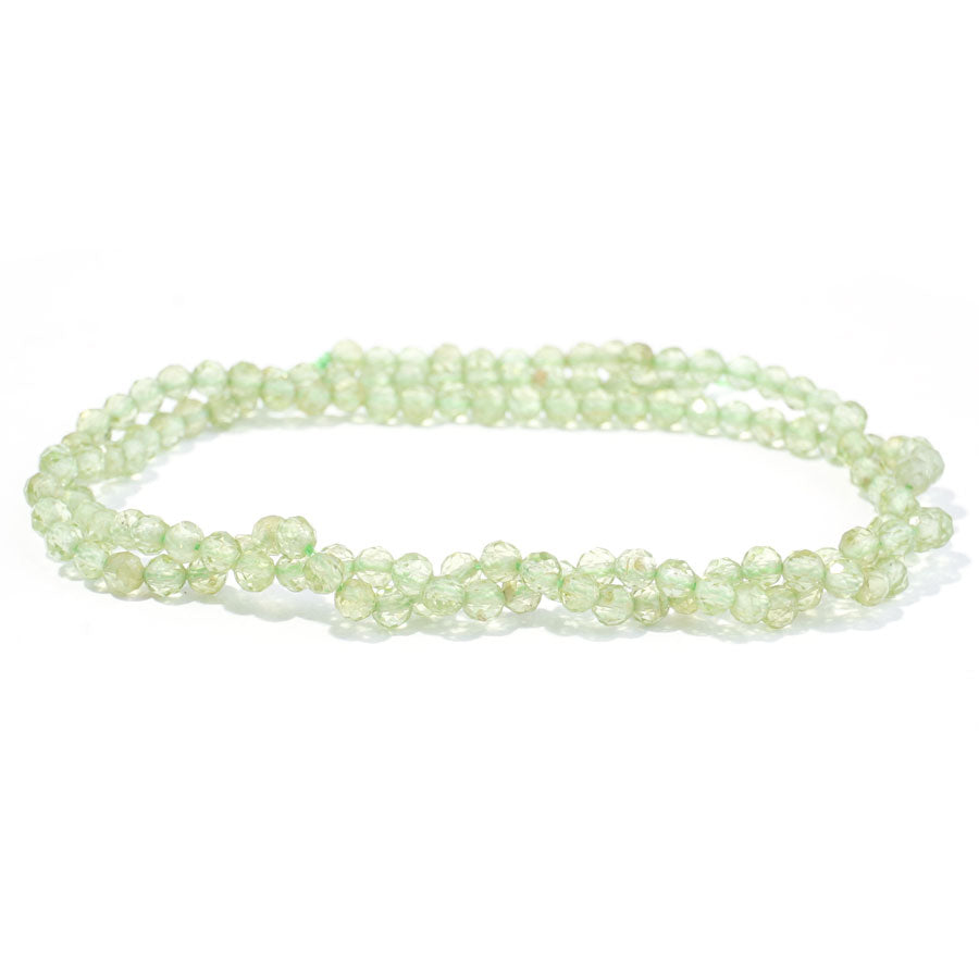 Peridot 3mm Round Faceted AA Grade - 15-16 Inch