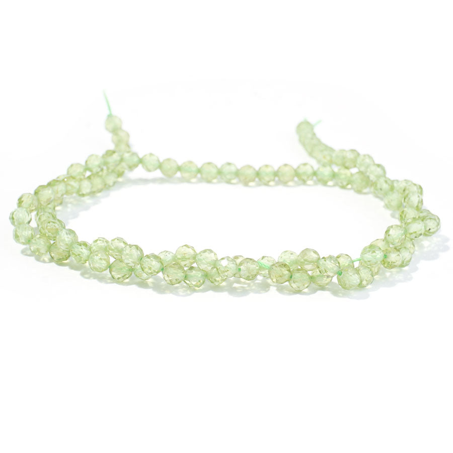 Peridot 4mm Round Faceted AA Grade - 15-16 Inch