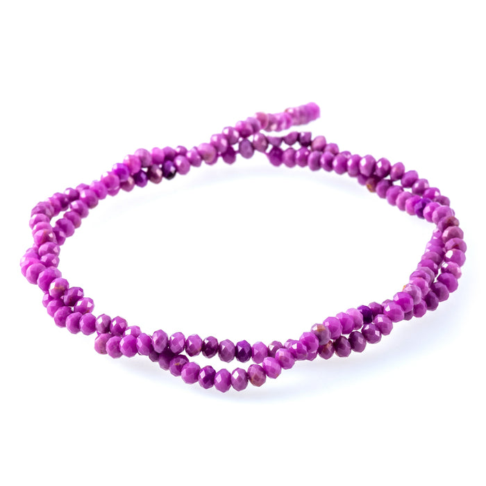 This is a Dakota Stones 3mm Phosphosiderite Gemstone strand with AA grade faceted rondelle beads in 15-16 inch strand.