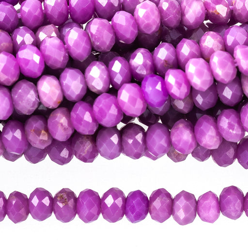 This is a Dakota Stones 3mm Phosphosiderite Gemstone strand with AA grade faceted rondelle beads in 15-16 inch strand.