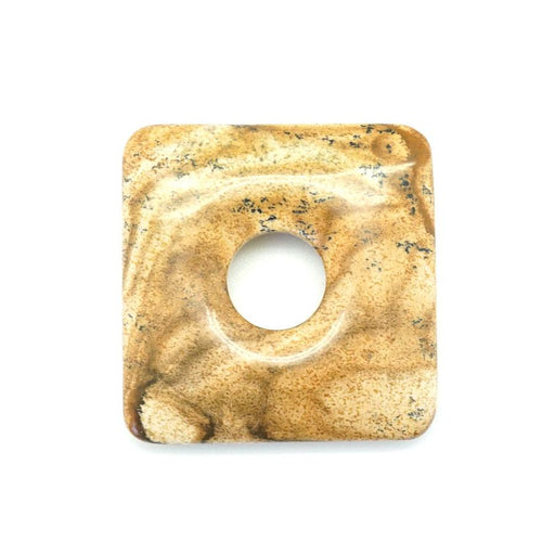 Picture Jasper  40mm Square Donut - Pendant