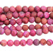 MATTE Pink Crazy Lace Agate 4mm Round 8-Inch