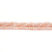 This is a Dakota Stones 3mm Peach Moonstone Gemstone strand with A grade faceted rondelle beads in 15-16 inch strand.