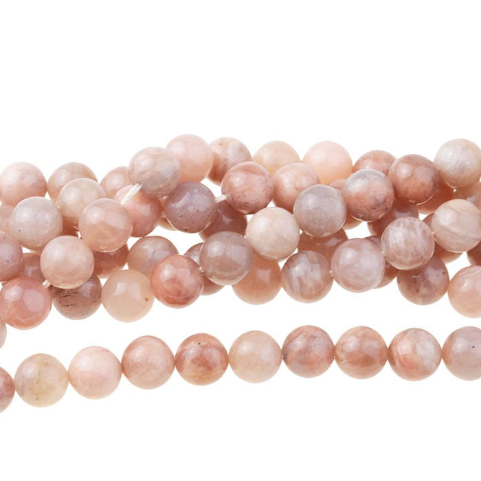 Peach Moonstone 8mm Round 15-16 Inch