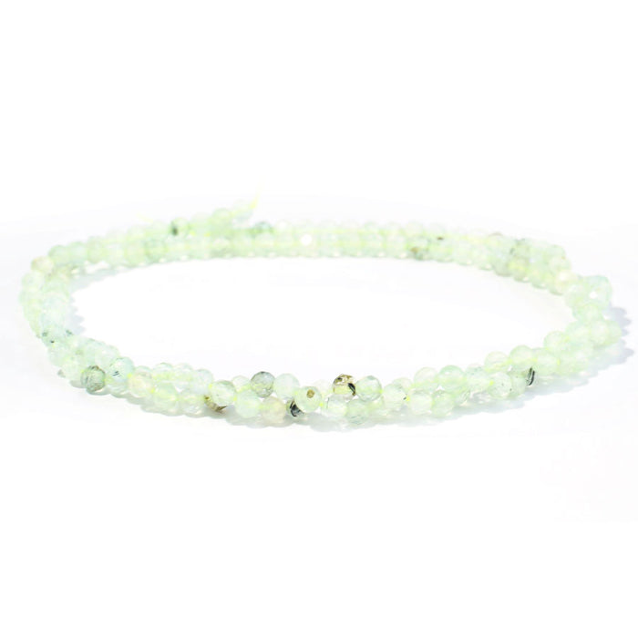 Prehnite 3mm Round Faceted A Grade - 15-16 Inch