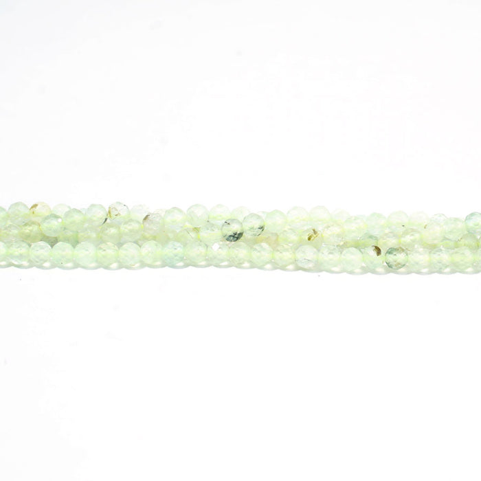 Prehnite 3mm Round Faceted A Grade - 15-16 Inch