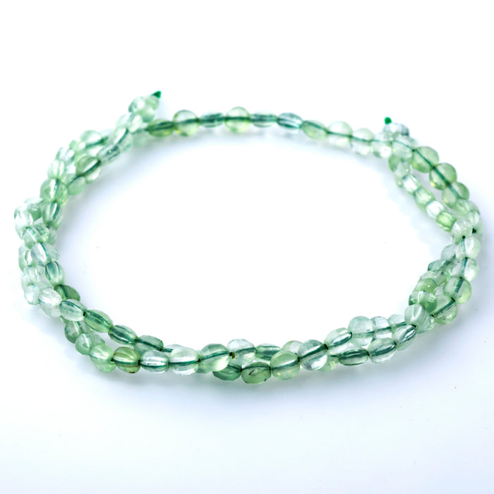 Prehnite 4mm Coin Faceted A Grade - 15-16 Inch