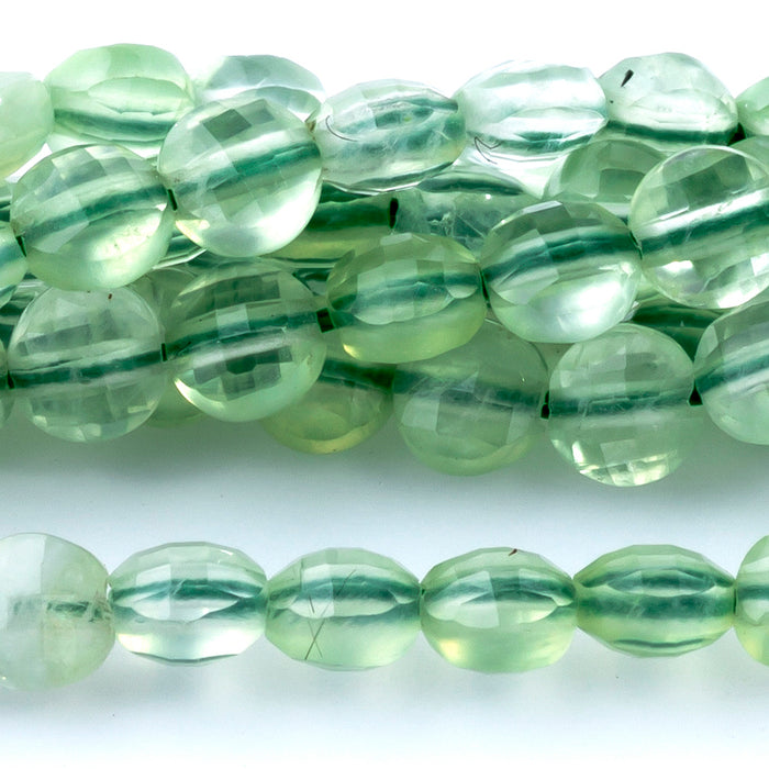 Prehnite 4mm Coin Faceted A Grade - 15-16 Inch