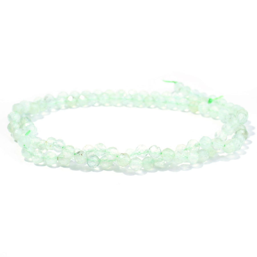 Prehnite 4mm Round Faceted AA Grade - 15-16 Inch
