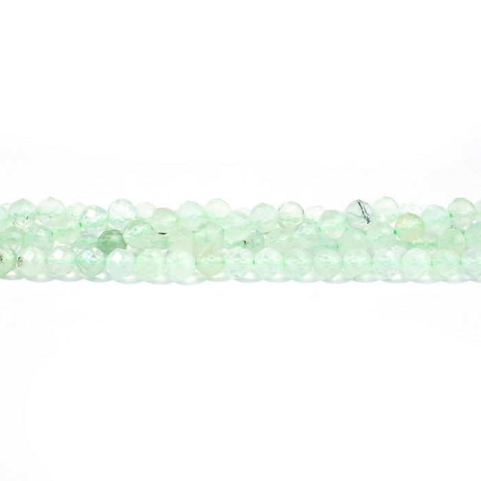 Prehnite 4mm Round Faceted AA Grade - 15-16 Inch