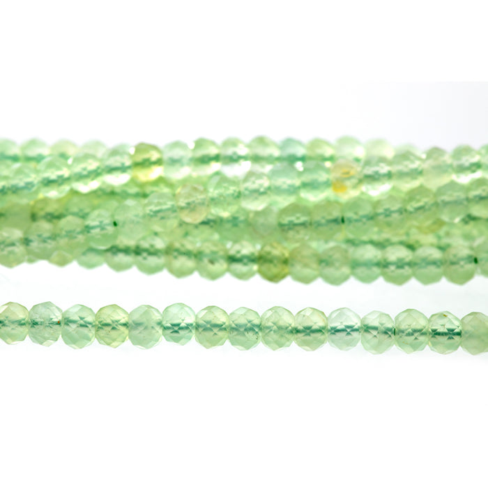 Prehnite 4mm Rondelle Faceted A Grade - 15-16 Inch