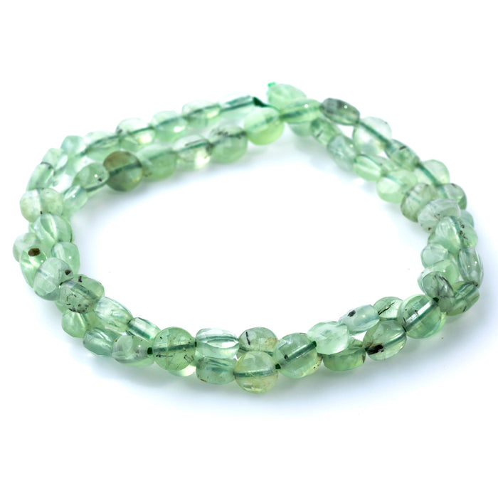 Prehnite 6mm Coin Faceted A Grade - 15-16 Inch