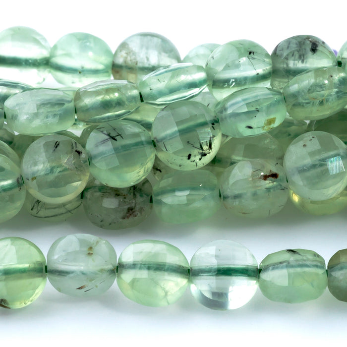 Prehnite 6mm Coin Faceted A Grade - 15-16 Inch