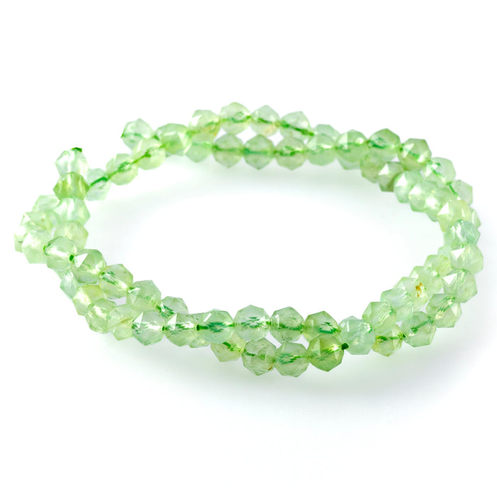 Prehnite 6mm Double Heart Faceted A Grade - 15-16 Inch