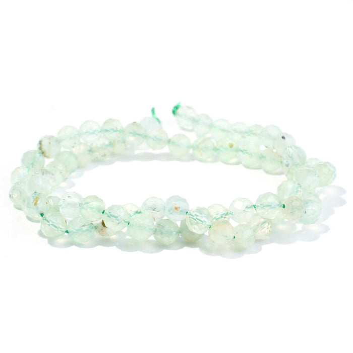 Prehnite 6mm Round Faceted A Grade - 15-16 Inch